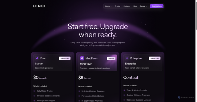 Security scan screenshot of https://ecomlenci.de/pricing