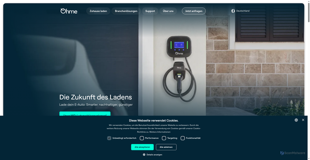 Security scan screenshot of https://ohme.io