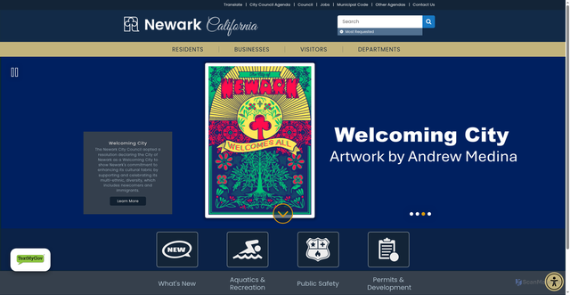 Security scan screenshot of https://www.newarkca.gov/