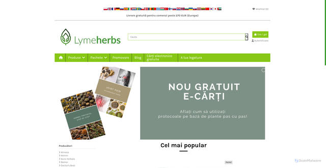 Security scan screenshot of https://lymeherbs.ro