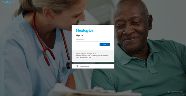 Security scan screenshot of https://1healogics.lightning.force.com