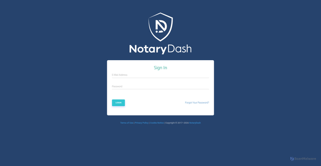Security scan screenshot of https://app.notarydash.com