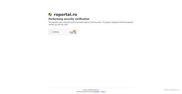 Security scan screenshot of https://roportal.ro