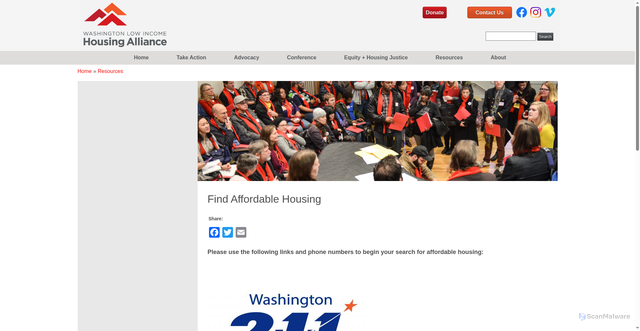 Security scan screenshot of https://www.wliha.org/resources/find-affordable-housing
