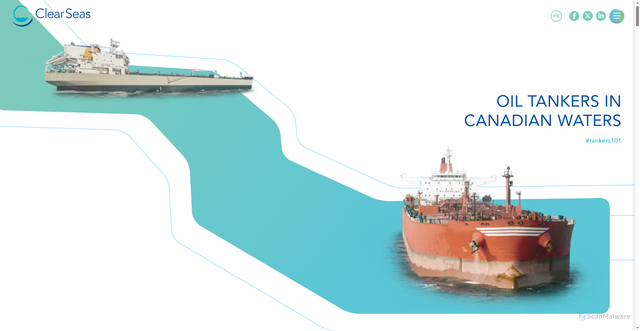 Security scan screenshot of https://clearseas.org/oil-tankers/