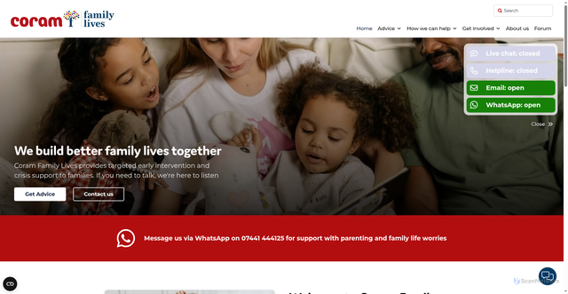 Security scan screenshot of https://familylives.org.uk