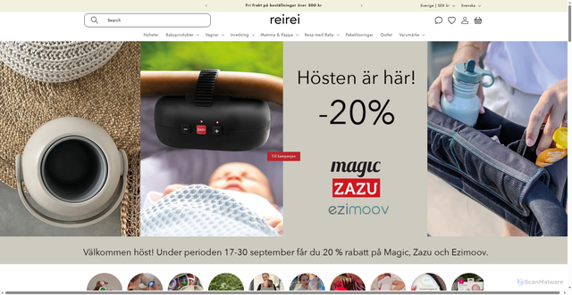 Security scan screenshot of https://reirei.se