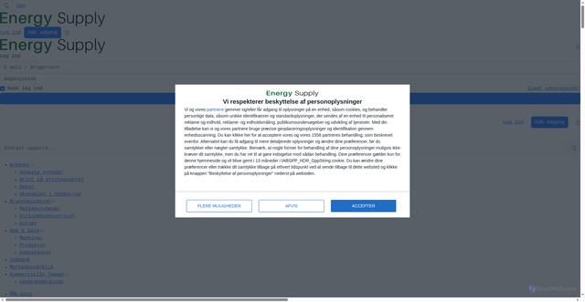 Security scan screenshot of https://www.energy-supply.dk/article/view/1195538/vestas_reducerer_med_900_stillinger_190_af_dem_i_danmark