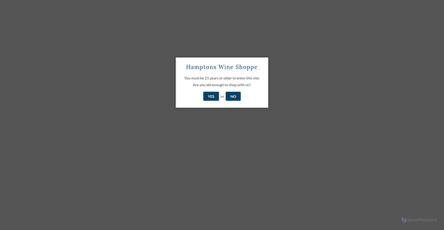 Security scan screenshot of https://hamptonswineshoppe.com