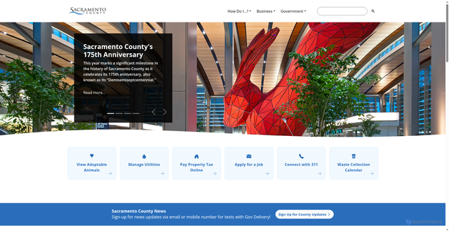 Security scan screenshot of https://www.saccounty.gov/
