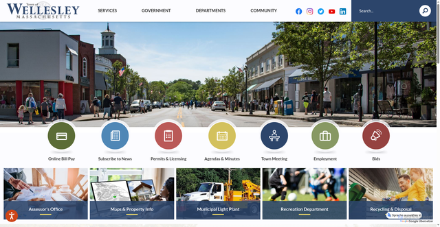 Security scan screenshot of https://wellesleyma.gov/
