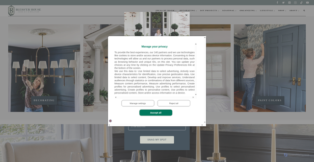 Security scan screenshot of https://www.blesserhouse.com