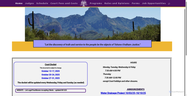 Security scan screenshot of https://tojc-nsn.gov/
