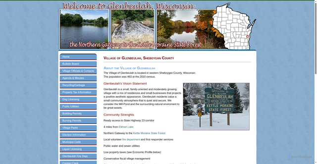 Security scan screenshot of https://glenbeulahwi.gov/