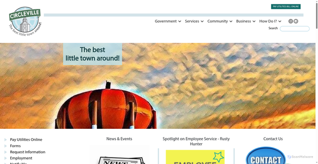 Security scan screenshot of https://circlevilleoh.gov/