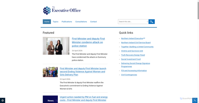Security scan screenshot of http://www.ofmdfmni.gov.uk
