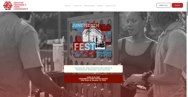 Security scan screenshot of https://houstonfreedmenstown.org/juneteenth-2025/