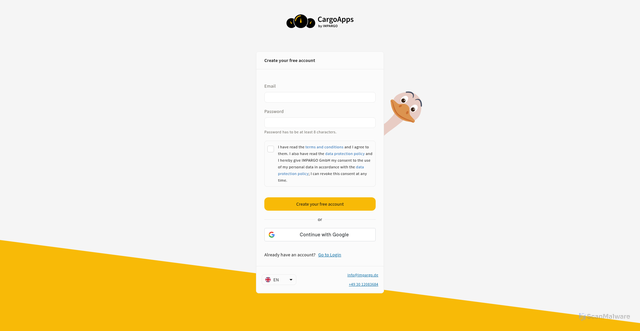 Security scan screenshot of https://apps.impargo.de