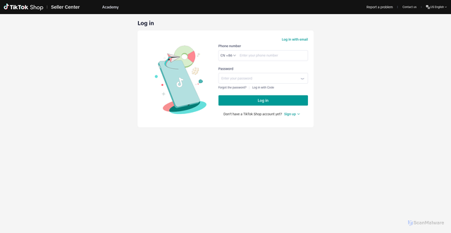 Security scan screenshot of https://tiktokglobalshop.com