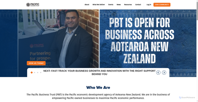 Security scan screenshot of https://pacificbusiness.co.nz/