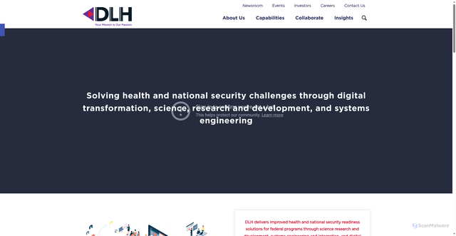 Security scan screenshot of https://dlhcorp.com