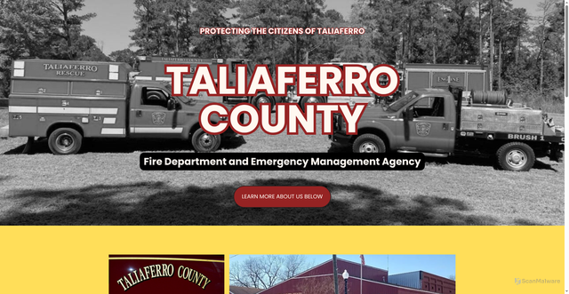 Security scan screenshot of https://taliaferrofire.gov/