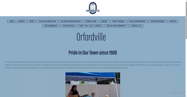 Security scan screenshot of https://orfordvillewi.gov/