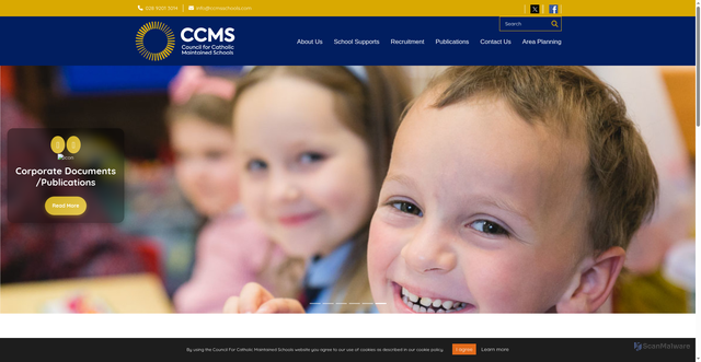 Security scan screenshot of http://www.ccmsschools.com/