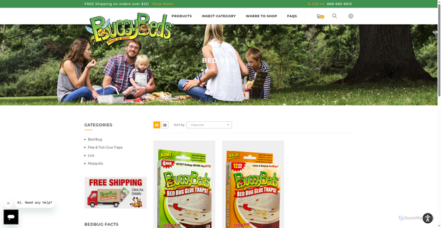 Security scan screenshot of https://buggybeds.com/collections/bed-bug?srsltid=AfmBOop6wjrAan3E6OIvJtwq4V2KGW4ZhawmiK0IbQJR9vui6jrH_K-Y