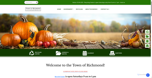 Security scan screenshot of https://townofrichmondwi.gov/