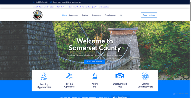 Security scan screenshot of https://somersetcountyme.gov/