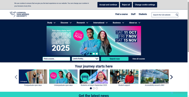 Security scan screenshot of https://www.ljmu.ac.uk/