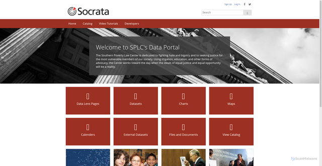 Security scan screenshot of https://splc.demo.socrata.com/