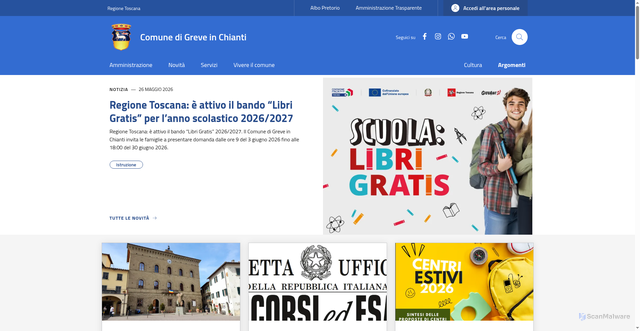 Security scan screenshot of https://www.comune.greve-in-chianti.fi.it