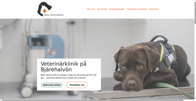 Security scan screenshot of https://bjareveterinarklinik.se
