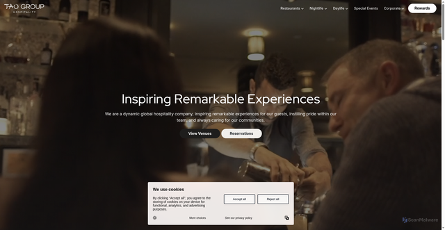 Security scan screenshot of https://taogroup.com