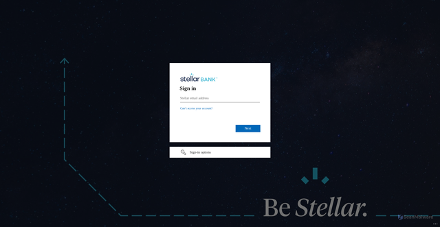 Security scan screenshot of https://stellarbank.sharepoint.com