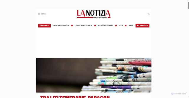 Security scan screenshot of https://www.lanotiziagiornale.it/
