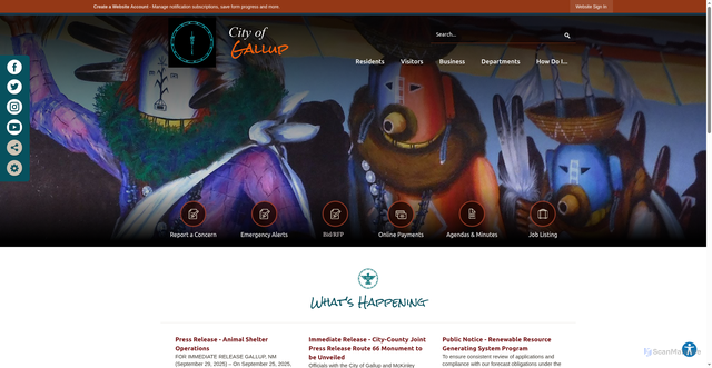 Security scan screenshot of https://gallupnm.gov/