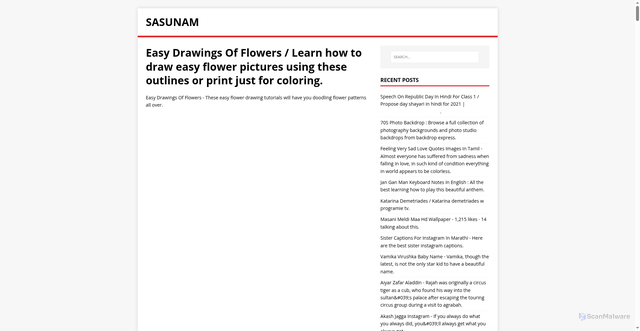 Security scan screenshot of https://manusas.pages.dev/posts/easy-drawings-of-flowers/