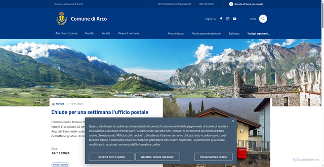 Security scan screenshot of flyimg.opencityitalia.it