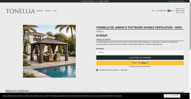 Security scan screenshot of https://tonellia.fr/collections/produits-les-plus-populaires/products/tonnelle-de-jardin-3-x-4-m-a-toit-rigide-double-ventilation-noir