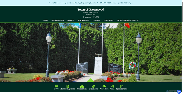 Security scan screenshot of https://greenwoodny.gov/