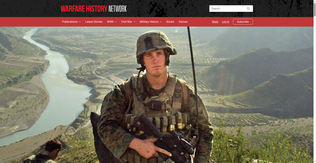 Security scan screenshot of https://warfarehistorynetwork.com/article/marine-corporal-dakota-meyer-in-afghanistan/