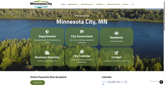 Security scan screenshot of https://www.minnesotacitymn.gov/
