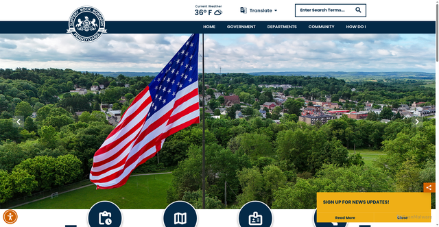 Security scan screenshot of https://slipperyrockboroughpa.gov/