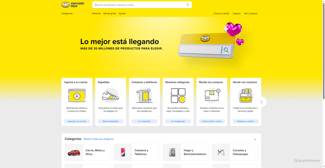 Security scan screenshot of https://mercadolibre.com.pa