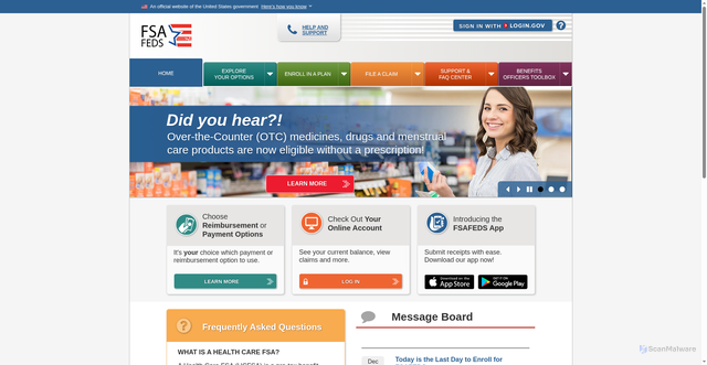 Security scan screenshot of https://fsafeds.gov/