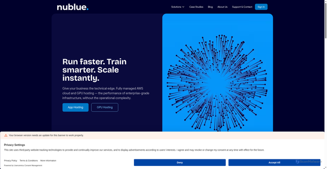 Security scan screenshot of https://nublue.co.uk