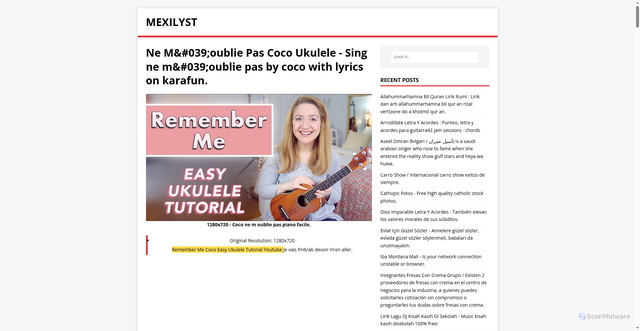 Security scan screenshot of https://raxilsta.pages.dev/post/ne-m-oublie-pas-coco-ukulele/